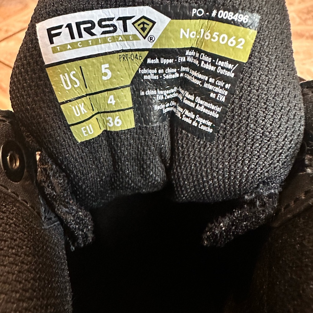 First Tactical Urban Operator H₂O Side -Zip Mid Combat Boot - Picture 7 of 10